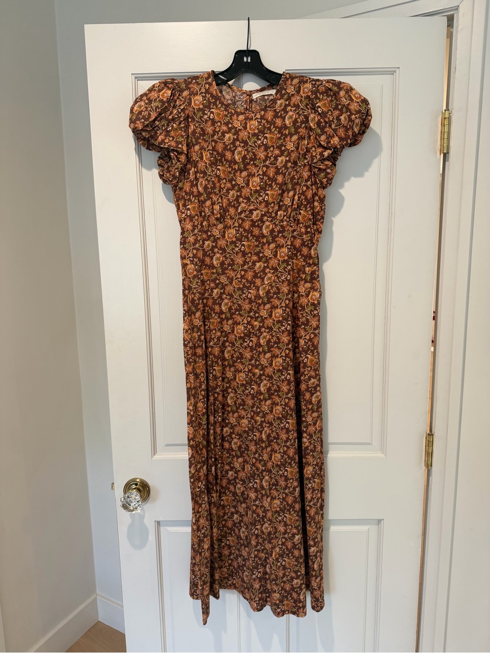 Doen Rhodia Floral Puff Sleeve Midi-Dress